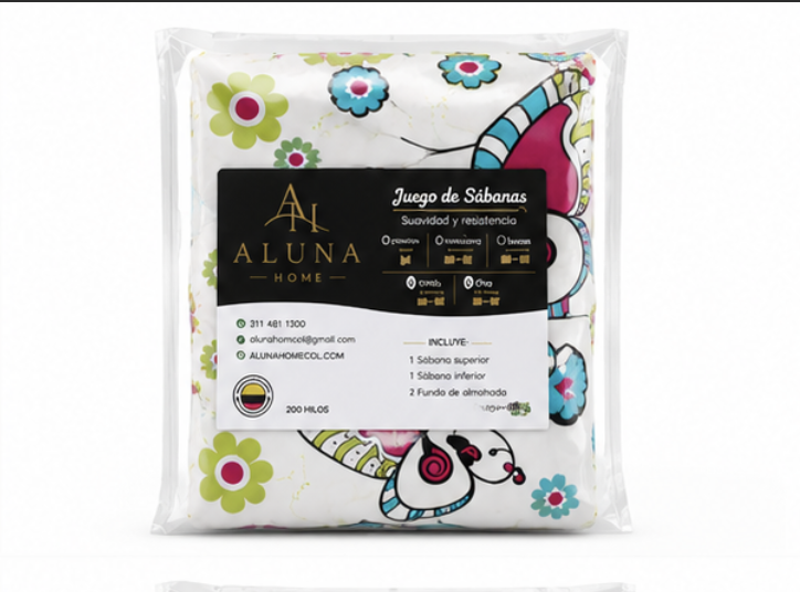 🦋 Juego De Sábanas Luxury Mariposas